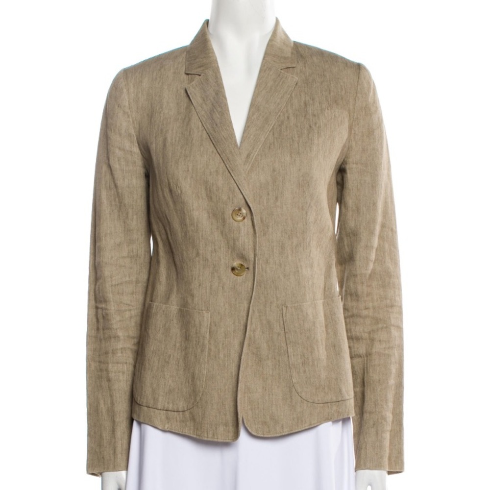 Vince Linen Blend Barney’s New York Blazer Tan/Beige